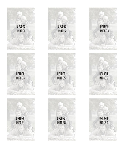 9 Pack of Portrait Metallic Magnets