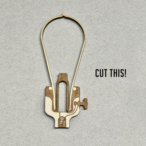 EDISON BULB PATENT - mixed media artwork for laser and print