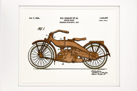 HARLEY DAVIDSON PATENT - mixed media artwork for laser and print