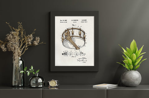 SNARE DRUM PATENT Artwork - mixed media artwork for laser and print