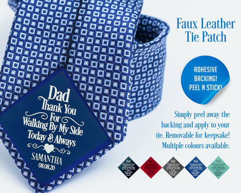 Father of the Bride Custom Tie Insert for Wedding Day