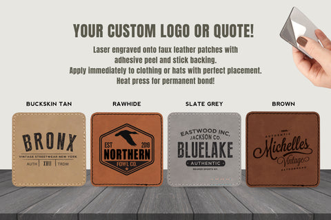 3x2 Inch Your Custom Logo on Adhesive patches