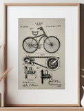 BICYCLE PATENT Artwork - mixed media artwork for laser and print