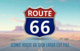 ROUTE 66 SIGN! Downloadable man cave file for laser cutting