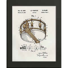 SNARE DRUM PATENT Artwork - mixed media artwork for laser and print