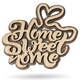 HOME SWEET HOME downloadable multi layered sign.