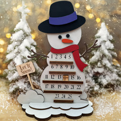 SNOWMAN ADVENT CALENDAR! Template for laser cut files.