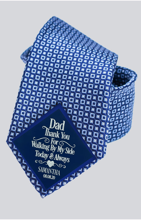 Father of the Bride Custom Tie Insert for Wedding Day